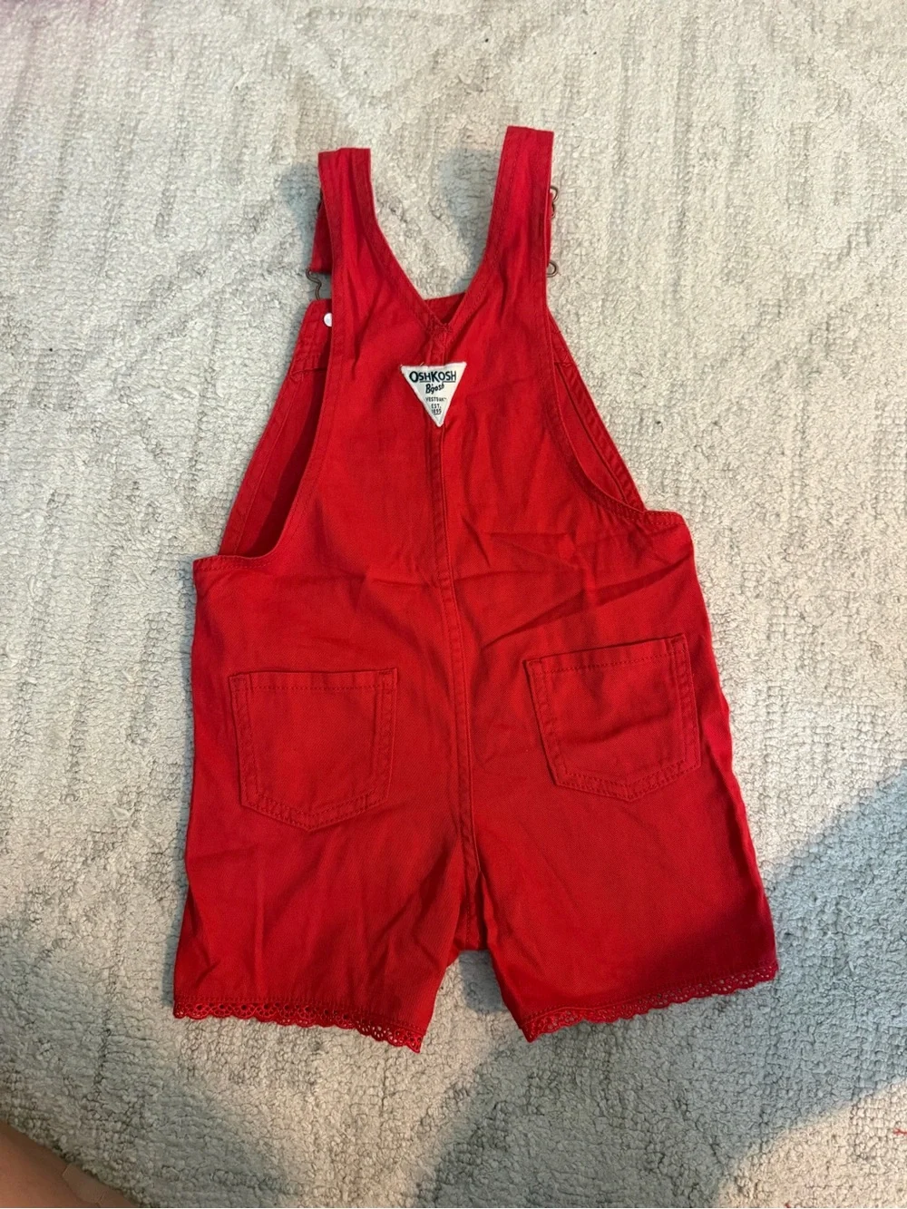 OshKosh B'gosh Bright Red Shortall Overalls